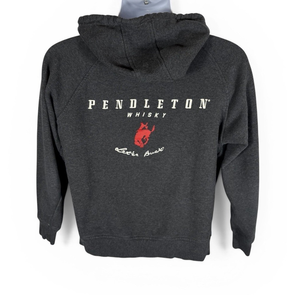 Pendleton Mens Full-Zip Whisky Hooded Jacket "Let'er Buck" Size Small Gray -1654